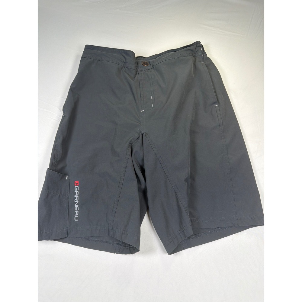 Louis Garneau Mens Gray Mountain Bike Shorts Padded Liner MTB 1054125 Size 32